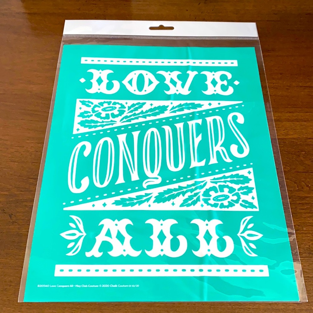 Chalk Couture size B transfer Love Conquers All